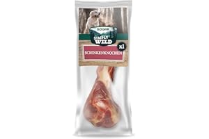 Bogar - Simply Wild - Hundeknochen – Hundefutter als Ergänzung zur täglichen Ernährung – Hundeleckerli aus 100% getrocknetem Schweinefemur – Unterstützt die Hundepflege & fördert die Zahngesundheit