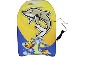 Koopp 25" Boogie Board Bodyboard Surf Float for Kids with Leash & Leash Plug - Lightweight and Durable Foam Board for Kids/Teenagers - Perfect for Beach, Ocean and Pool Fun