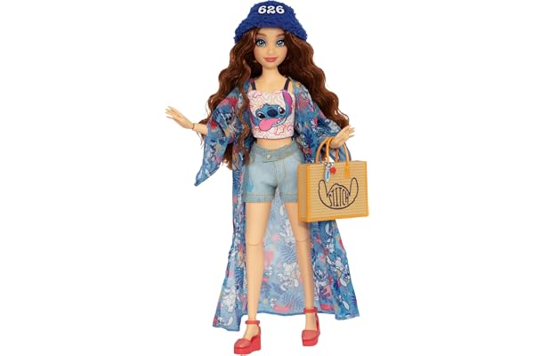 Disney ILY 4EVER Disney 100 - Poupée inspiré de Stitch 30 cm avec 13 points d'articulation - Comprend 2 tenues complètes à mélanger et à assortir + 1 bague Mickey Mouse pailletée - À Partir de 6 ans