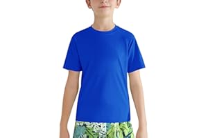 Valcatch Boy's Girls UPF 50+ Rash Guard Swim Shirts Kids Teens Quick Dry Athletic Short Sleeve T Shirt UV Fishing Surfing Water Beach Tops Running Workout Gym Active Tee Shirt