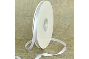 TONIFUL 3/8 Inch x 100 Yards White Thin Satin Ribbons Solid Fabric Ribbon Roll for Gift Wrapping Invitation Floral Hair Balloons Craft Sewing Party Wedding Popsicles Decoration
