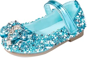 MK MATT KEELY Prinzessin Schuhe Mädchen Glitzer Ballerinas Kinder Mary Jane Kristall Frozen Sandalen