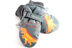 FitTrek Skihandschuhe Kinder Baby - Winterhandschuhe Fäustlinge Kinder Wasserdicht- Winter Handschuhe Jungen Mädchen für 3-12 Jahre