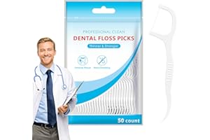Geruicee 50 Stück Einweg Dental Floss, Zahnseide, für Zahnreinigung Zwischenräume, Zahnstocher zur Entfernung von Plaque und Speiseresten, Zahnpflege, Perfekt für Familien, Hotels und Reisen