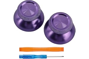 TOMSIN Metal Thumbsticks Ersatz Kit für PS5 Controller - Aluminium Joysticks Zubehör Kompatibel mit Playstation 5 DS Controller (Metal Purple)