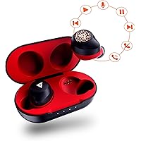 Boult Audio AirBass TrueBuds True Wireless Earbuds with Touch Controls & Mic, IPX7 Waterproof Latest Bluetooth 5.0 Headphone, Auto Pairing & Playtime Upto 24 Hours with Case (Red)
