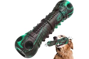 HETOO Juguetes para perros, juguete de masticar indestructible y con sonido para masticadores agresivos grandes, de raza mediana, cepillo de dientes para el cuidado dental de tu perro