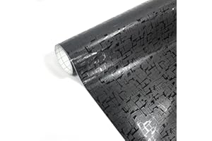 CompraFun Covering Voiture, Film Covering Carbone Maya Pattern en Vinyle, Autoadhésif Imperméable Sans Bulles, Autocollant Carbone pour la Décoration de Voiture/Moto/Vélo (Noir, 30 x 150CM)