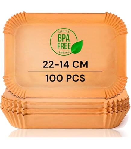 PORTENTUM Teglie per Friggitrice ad Aria Rettangolari – Set da 2 Contenitori in Silicone Pieghevoli Riutilizzabili – Certificati LFGB e BPA Free – Dual Fryers – Accessori Friggitrice ad Aria