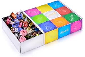 ‎LINDT Lindt Schokolade Bunte Mischung | 815 g | Box mit LINDOR Kugeln, HELLO Mini Sticks und Mini FIORETTO in verschiedenen Sorten | Pralinengeschenk | Schokoladen Großpackung | Schokoladengeschenk