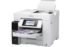 EPSON C11CJ28401 ET-5880 EcoTank Imprimante Multifonction Jet d'encre USB,LAN,Wi-Fi Blanc, noir