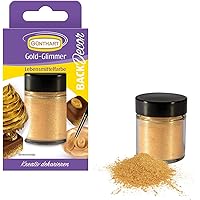 BackDecor Lebensmittelfarbpuder Gold | Essbares GOLD Puder | Lebensmittelfarbpuder | Gold Glitzer