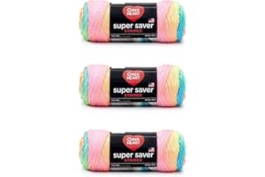 Red Heart Super Saver Retro Stripe Yarn - 3 Pack of 141g/5oz - Acrylic - 4 Medium (Worsted) - 236 Yards - Knitting/Crochet