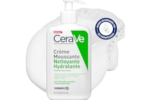 CERAVE Crème Moussante Nettoyante Hydratante - Visage et Corps - Nettoie et Hydrate Sans Altérer la Barrière Cutanée - Céramides Essentiels + Acide Hyaluronique - Peaux Normales à Sèches - 473ml