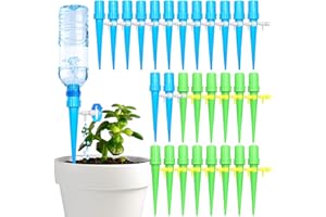 Atuoxing 28 Pcs Riego por Goteo para Macetas, Sistema de Riego Automático Botella Ajustable, Dispositivo de Riego Automático para Plantas Interior Exterior Bonsáis y Flores