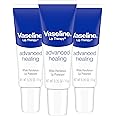 Vaseline Lip Therapy Advanced Healing Lip Balm Tube 3-Pack – White Petroleum Lip Protectant, 0.35 Oz Ea