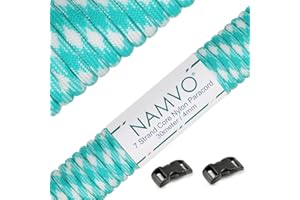 Namvo 550 Paracord Mil Spec Type III 7 strand parachute cord Total Length 100ft/30 Meters Spots/Stripes/Camouflage