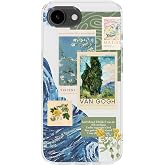 Multitronic iPhone 16E ile Uyumlu Van Gogh Desenli Şeffaf Telefon Kılıfı