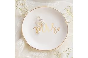 Titanape Mrs. Ring Trinket Dish Jewellery Dish Tray, Bride to Be Gifts, Bridal Shower Gifts, Engagement Wedding Gifts, Bride Ring Holder