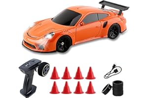 Vefacion Mini RC Drift Car 1:43 Scale 2,4GHz 15KM/H hohe Geschwindigkeit Sport Rennauto Ferngesteuert Auto Modell mit Licht für Jungen Mädchen und Erwachsene Geschenk