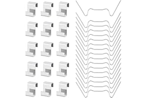 KTHZI 60 Pack Greenhouse Clips Stainless Steel Glass Pane (30 Pcs Glazing W Wire Clips and 30 Pcs Z Clips) Window Fixings for Aluminium Greenhouses Panels Polycarbonate