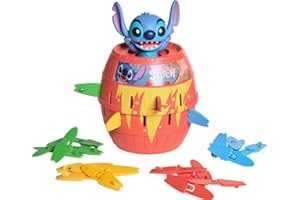 TOMY Jeu d'action Disney Pop Up Stitch - Jeu Familial Amusant pour Garçons, Filles Et Adultes - Jouet Stitch pour Enfants D'âge Préscolaire - Âges 4 Et Plus