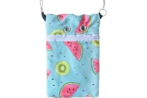 YMID SELECT Sugar Glider Bonding Carry Pouch Super Soft Fleece Portable Small Animal Carrier Bag, Small Animal Bonding with Crossbody Strap for Hamster, Rat, Gerbil, Other Small Pets Sleeping Bag (Blue)