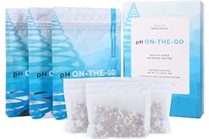 Invigorated Water pH On-The-Go Portable Alkaline Water Filter - Alkaline Water Pouch for Water Bottle Filter - High pH Water Filter Bag for Pure Drinking Water - 98 litres /26 Gallons (3-Pack)