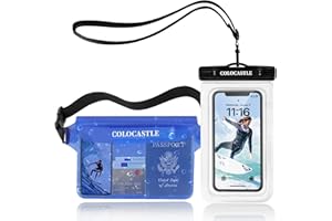 COLOCASTLE wasserdichte Tasche, wasserdichte Handyhülle Unterwasser, wasserdichter Beutel Bauchtasche Schutzhülle mit IPX8 wasserfeste Handytasche für Wassersport, Strand, Schwimmen, Bootfahren