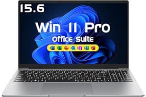 Upbud 15,6" Ordenador Portátil Win 11 Pro Portátil 8GB RAM,256 GB SSD,MS Office 365 Incluido, Laptop Celeron N4000,Wi-Fi 5 Doble Banda,BT4.2,USB-A, HDMI,Display FHD 1920x1080,Plata