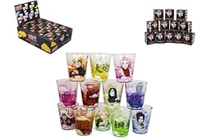 JUST FUNKY Naruto,Confezione di ciechi rotondi da 56.7 g, una scatola a sorpresa misteriosa casuale, bicchiere da whisky per bicchieri da casa,Regali ufficiali e oggetti da collezione Anime Manga