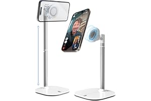 0Cooper MagStand - Soporte Magnético Ajustable para iPhone de Escritorio, Sostenedor de Teléfono Compatible con MagSafe para Grabación de Vídeos, Soporte para iPhone 17 Pro MAX, 16-12 (Blanco)