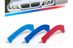 AUTOXPRESS MOTORS GROUP Kidney Grille Insert Clips 3pcs - Car Front Grill Mesh M-Sport Covers, Grille Insert Trims Strips, ABS Snap-on Front Grill Trim for B-M-W E90 E91 LCI 2009-2012 (12 Slats)