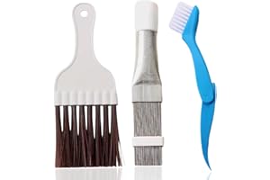 SPRINLOT Kit Pulizia Asciugatrice, 3 Pezzi Spazzola Per Pulizia Del Condizionatore D'Aria, Spazzola Pulizia Condensatore, Metallo Strumento Di Riparazione Del Radiatore, Per Unità Esterne, Filtri