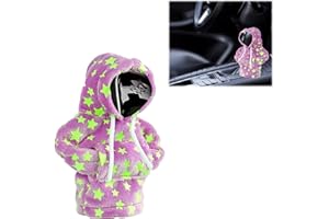 Occzin Luminous Gear Knob Hoodie, Luminous Car Gear Knob Cover, 4.7 Inch Car Gear Lever Protection Decoration, Funny Sweater Hoodie for Gear Shift, Automotive Interior Accessories