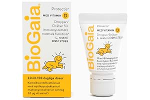 BioGaia Protectis Baby Droppar med D-vitamin - probiotiskt kosttillskott med 100 miljoner mjölksyrabakterier (CFU) och 10µg D