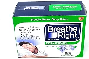 Breathe Right Nasal Strips - Extra Strength - Clear - 72 Clear Strips