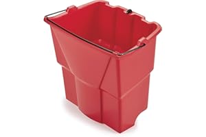Rubbermaid Commercial Products WaveBrake - Cubo para Agua Sucia, Capacidad de 17 l, Rojo