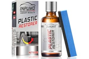 Inpumo Back to Black Trim Restorer, Car Plastic Restorer, Suitable for Car Interior Cleaner and Detailing, Coating Agent for Prevents Plastic Drying and Aging (50ml)