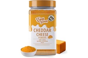 EASY YUMMY - Cheddar Cheese Powder 300g – Instant Cheese Flavour for Meals & Snacks – Always Ready, No Fridge Needed – Made in Europe from 100% Real Cheese – Natural Colouring