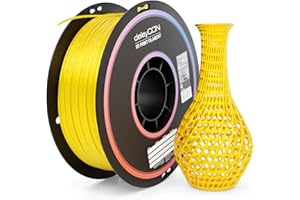 deleyCON Filament do Drukarki 3D - Filament Jedwabny PLA 1,75mm - Efekt Połysku - 1kg 1000g - Szpula Printer 3D Żółty