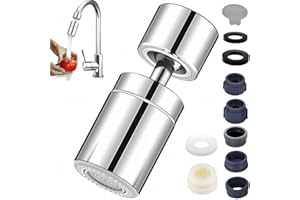 GERHUA Universal Kitchen Tap Spray Head Attachment,360° Rotate Adjustable Tap Sprayer,Faucet Aerator Adapter,Tap Adapter for Kitchen Sink,Tap Filter Nozzle,22mm Adjustable Sink Faucet Head