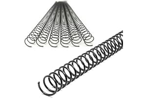 XIAOBUU 20 Pcs Loose-Leaf Plastic Binding Plastic Binding Ring Ring Spring Spiral Rings for A4 Paper Book Album Binding，Reusable Plastic Binding line 【29cm Black】