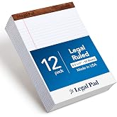 TOPS 8,5 x 11 Yasal Ped, 12'li Paket, The Legal Pad Markası, Geniş &Ccedil;izgili, Beyaz Kağıt, Yazı Defteri Başına 50 Yaprak, ABD'd