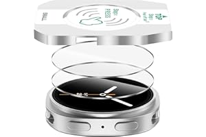 Diruite 2 Sztuki Ochraniacz Ekranu do Samsung Galaxy Watch 8 40mm,HD Szkło Hartowane Folia Ochronna,Przejrzystość（HD）,40mm