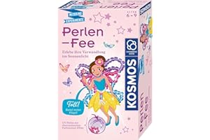 KOSMOS 658144 Perlen-Fee, mit farbwechselnden UV-Perlen, Basteln und Experimentieren in einem, Experimentierset für Kinder ab 6 bis 9 Jahre, Mitbringexperiment, DIY Deko