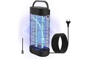 EUQQZU Zanzariera Elettrica, 22W Efficacemente 100㎡ Luce UV Assassino di Insetti Elettrico Assassino di Mosche da Interno Non Tossico Trappola per Zanzare per Camera da Letto Cucina Patio