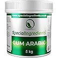 Gum Arabic Powder (Acacia) 5kg Premium Quality, Vegan, Non-GMO, Gluten Free – Recyclable Container