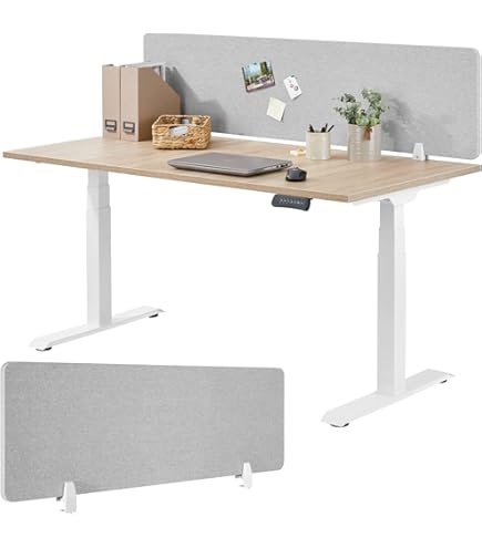 Divisori Scrivania In Acrilico - 4 Schermi 60x40 Cm Con Morsetti - Per Privacy Ufficio, Scuola O Biblioteca