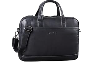 STILORD 'Claudius' Grand Sac à bandoulière Vintage en Cuir Hommes Femmes 15,6 Pouces Porte-Documents Sac d'affaires pour PC Portable 15.6 Cartable